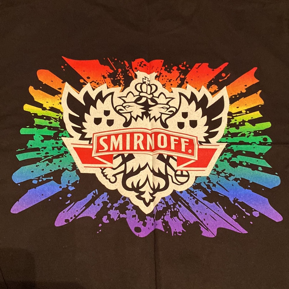 Vintage Smirnoff Large Black Tee Shirt. NWOT